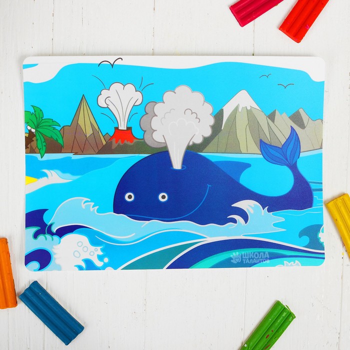 Коврик для лепки "Кит", формат A4