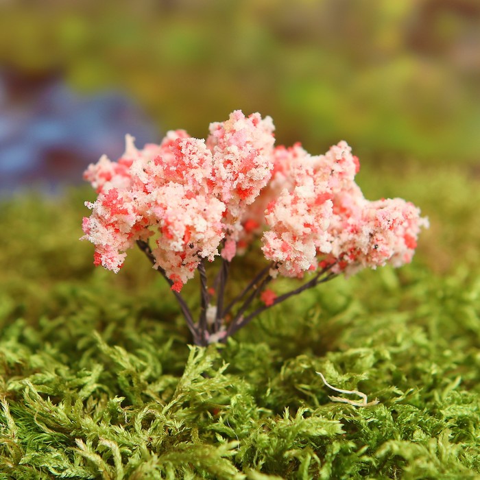 Миниатюра кукольная, набор 4 шт "Дерево" размер 1 шт 2*2*6,5 см, цвет бело-розовый