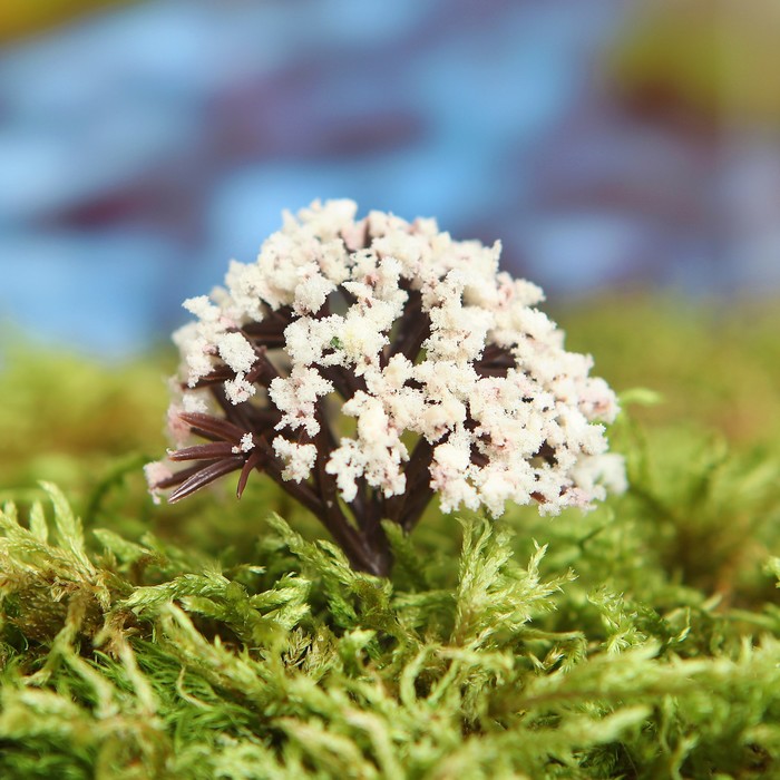 Миниатюра кукольная, набор 4 шт "Дерево" размер 1 шт 2,5*2,5*4,5 см, цвет белый