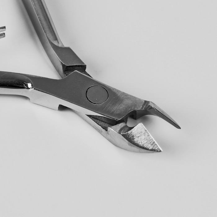 Кусачки для кутикулы, ручная заточка, двойная пружина, 9,9см, рабочая область-5мм, цвет серебристый