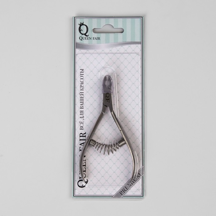 Кусачки для кутикулы, одинарная пружина, 10см, рабочая область-6мм, цвет серебристый