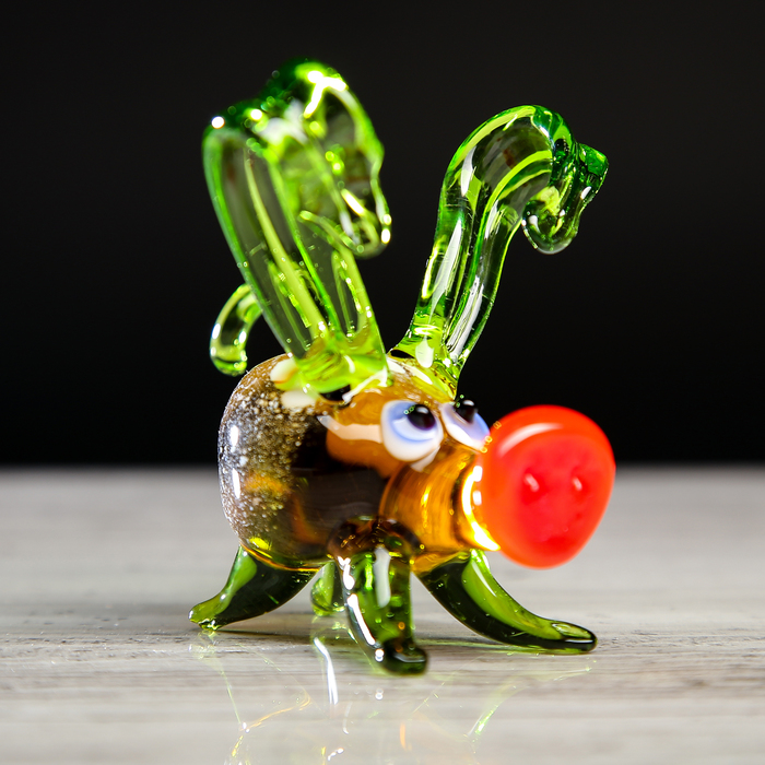 Сувенир из стекла средняя 14 "Свинка", микс