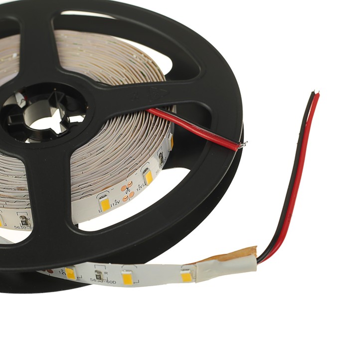 Светодиодная лента SMD5630, 5 м. IP20, 60LED, 17,2W/метр, 17-19 Lm/1 LED, 12V DC,ТЕПЛО БЕЛЫЙ