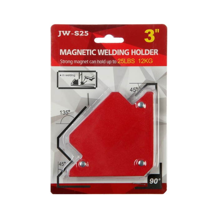 Магнитный угольник для сварки Optima, 85x85x120мм, 135, 45, 90°, усилие на отрыв 11 кг