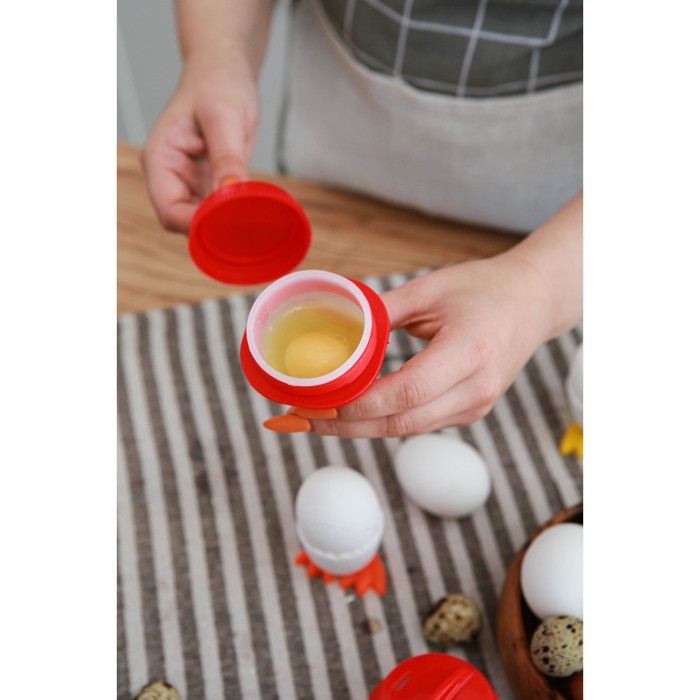 Набор контейнеров для варки яиц без скорлупы, 6 шт, 6,5×9 см