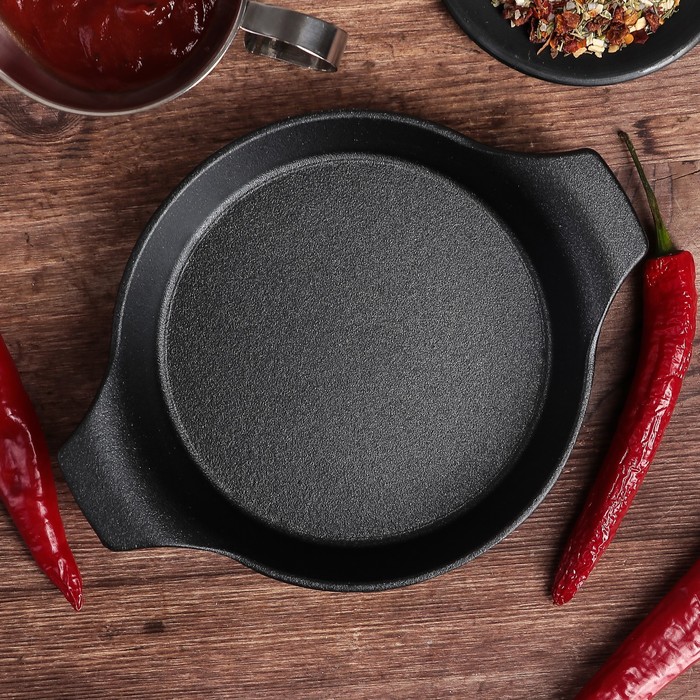 Сковорода 15 см "Круг", с чугунными ручками