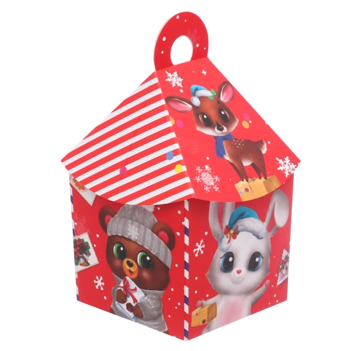 Коробка складная «Новогодняя почта», 11 х 22 х 11 см