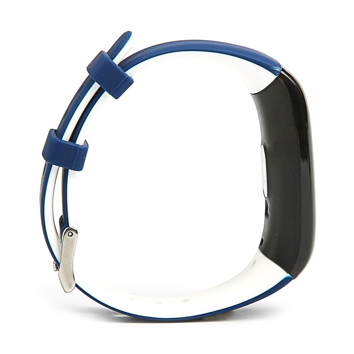 Фитнес-браслет Qumann QSB 09, цвет дисп, оповещения, будильник, шагомер, бело-синий