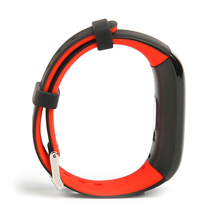 Фитнес-браслет Qumann QSB 09, цвет дисп, оповещения, будильник, шагомер, черно-красный