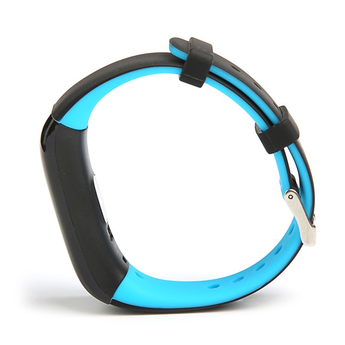 Фитнес-браслет Qumann QSB 09, цвет дисп, оповещения, будильник, шагомер, черно-синий