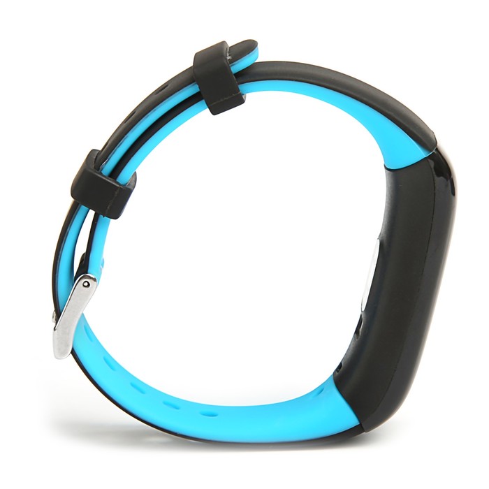 Фитнес-браслет Qumann QSB 09, цвет дисп, оповещения, будильник, шагомер, черно-синий