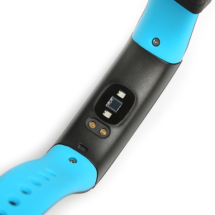 Фитнес-браслет Qumann QSB 09, цвет дисп, оповещения, будильник, шагомер, черно-синий