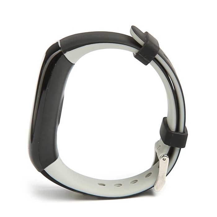 Фитнес-браслет Qumann QSB 09, цвет дисп, оповещения, будильник, шагомер, черно-серый