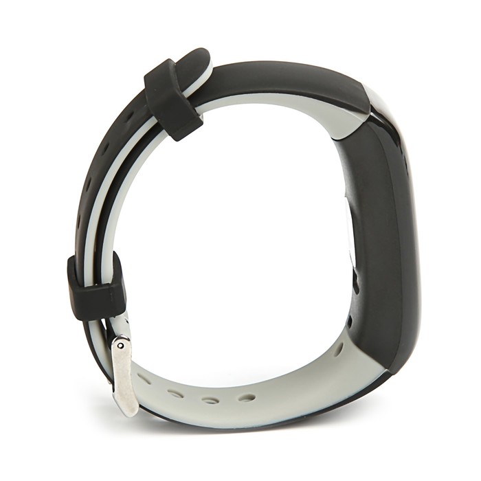 Фитнес-браслет Qumann QSB 09, цвет дисп, оповещения, будильник, шагомер, черно-серый