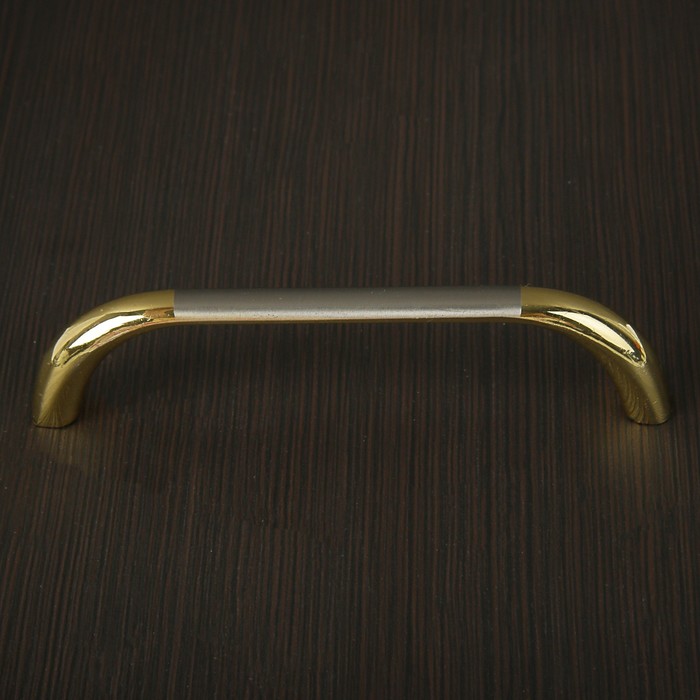 Ручка мебельная 854-96-PB-SN, 96 мм, цвет золото/матовый никель