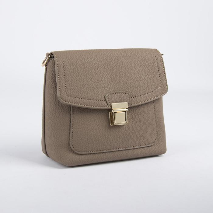 Сумка женская, отдел с перегородкой на молнии, 2 наружных кармана, регулируемый ремень, цвет хаки