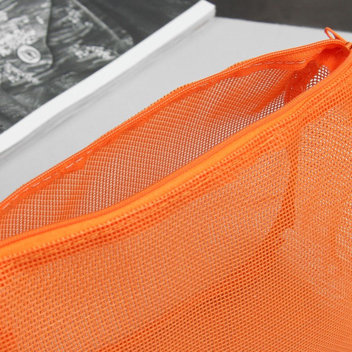 Косметичка банная, отдел на молнии, цвет оранжевый