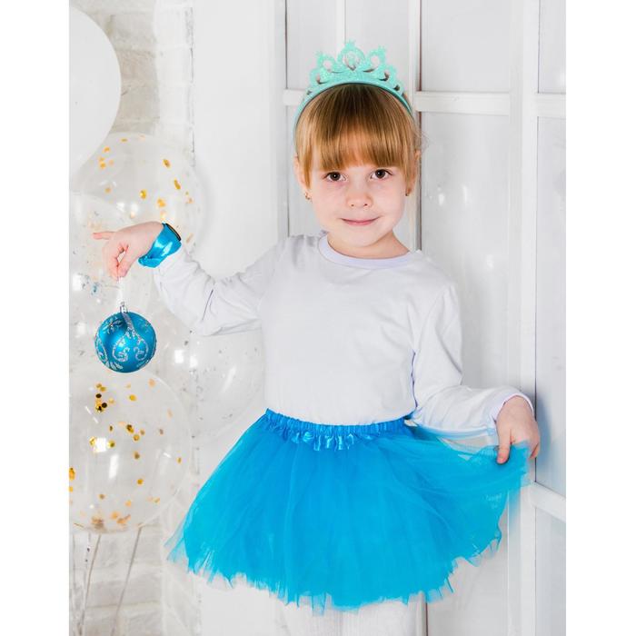 Аксессуары карнавальные для девочки "Герда", набор: ободок-корона, юбка-пачка, чокер