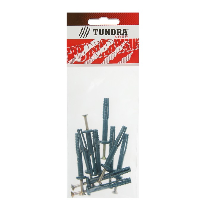 Дюбель-гвоздьTUNDRA krep 6х60 мм, грибовидная манжета, полипропилен, в пакете 10 шт.