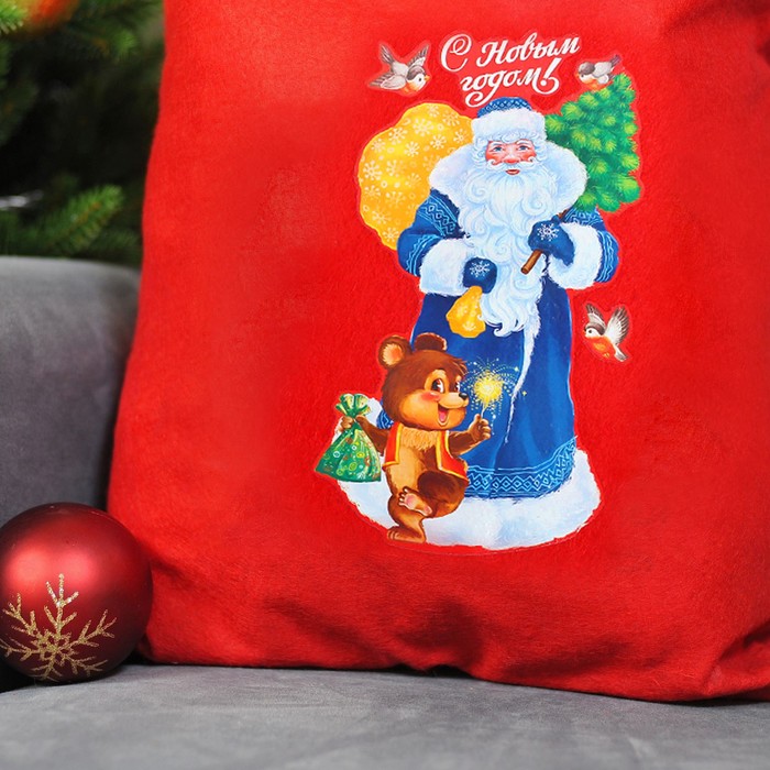 Мешок Деда Мороза "С Новым годом!", Дед Мороз, 40 х 60 см