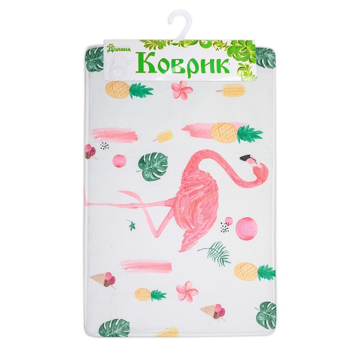 Коврик для ванной "Фламинго"