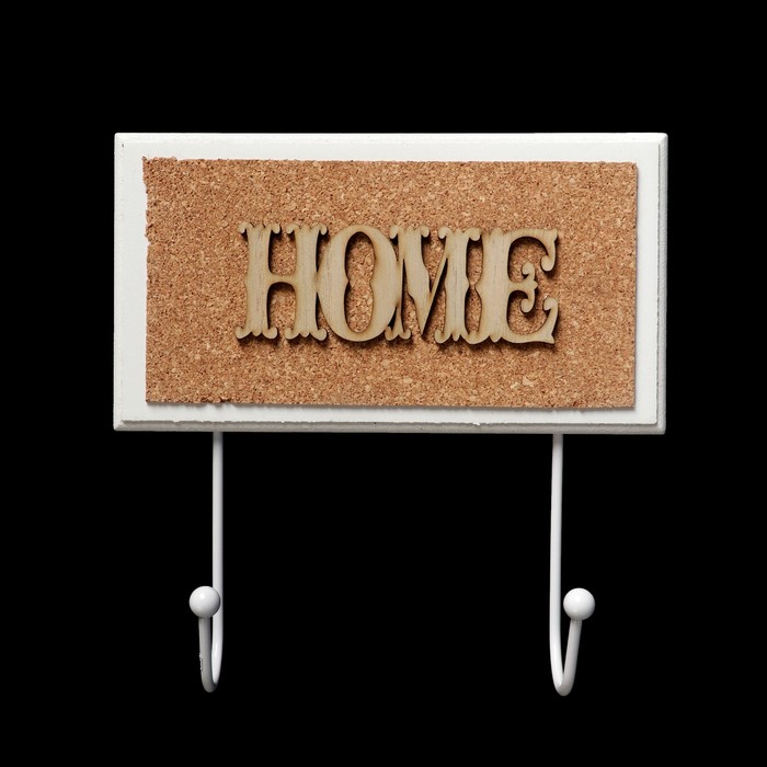 Крючок декоративный дерево "HOME" 18х18 см