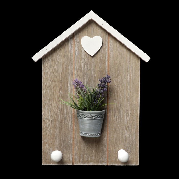 Крючок декоративный дерево "Цветущий дом" МИКС 26х19,5 см