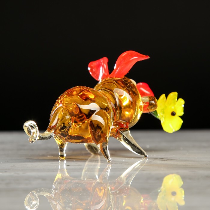 Сувенир из стекла миди 04 "Свинка" микс