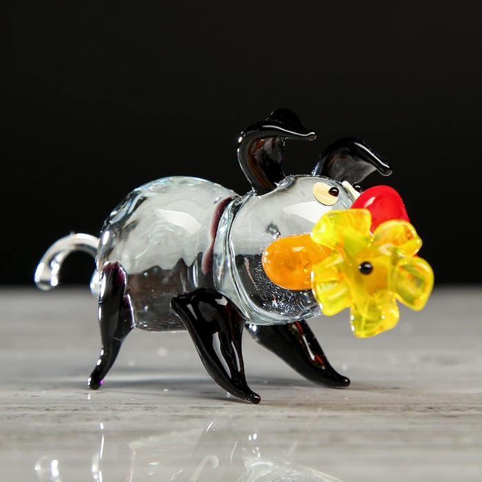 Сувенир из стекла миди 04 "Свинка" микс