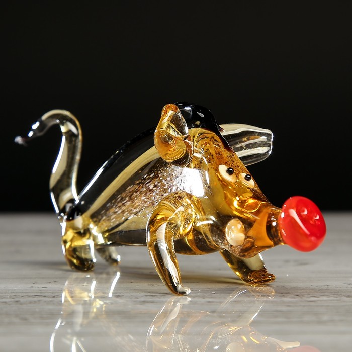 Сувенир из стекла миди 02 "Свинка"  микс