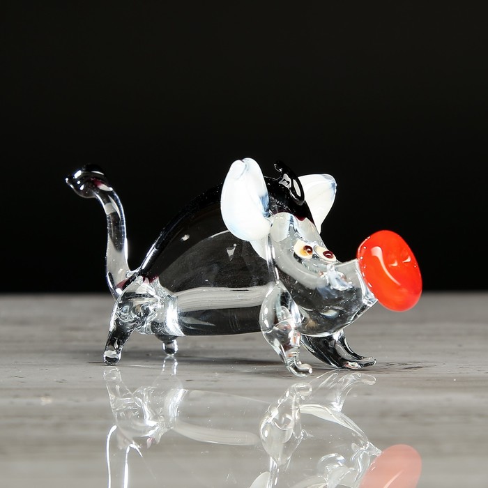 Сувенир из стекла миди 02 "Свинка" микс