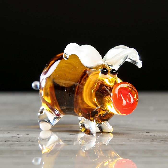 Сувенир из стекла миди 10 "Свинка" микс