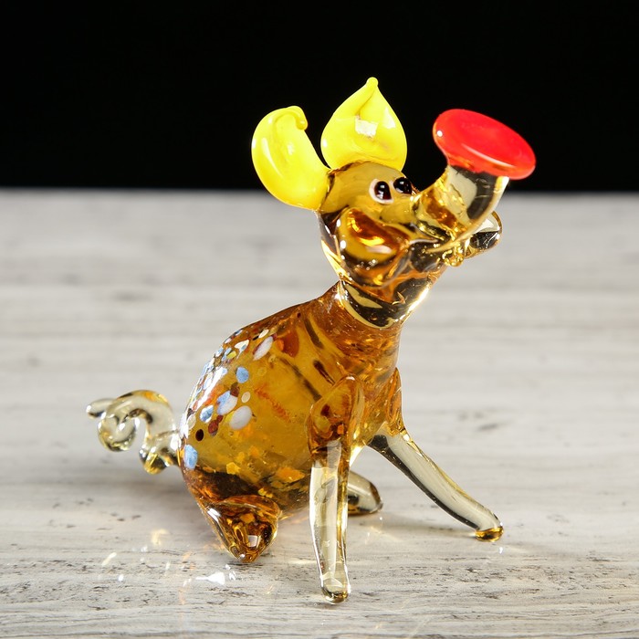 Сувенир из стекла средняя 02 "Свинка" микс