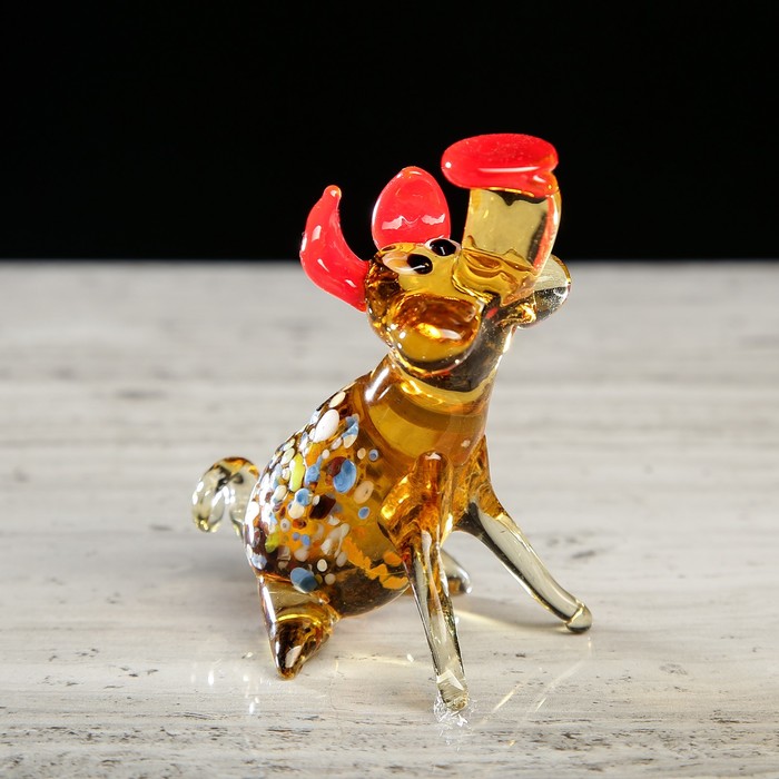 Сувенир из стекла средняя 02 "Свинка" микс