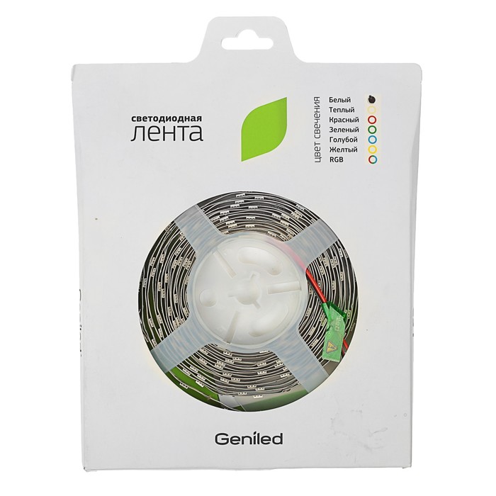 Светодиодная лента Geniled GL-30SMD5050W, IP33, 7.2 Вт/м, 6000 К, 5 метров