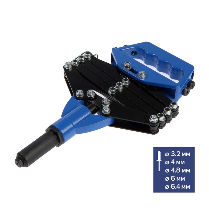 Заклепочник TUNDRA basic, 800 мм, усиленный, заклепки 3.2-4.0-4.8-6.0-6.4 мм