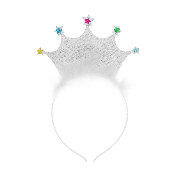 Карнавальный ободок "Корона", цвет серебро