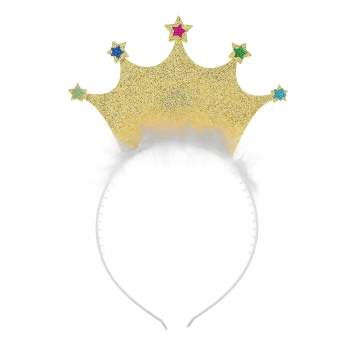 Карнавальный ободок "Корона", цвет золото