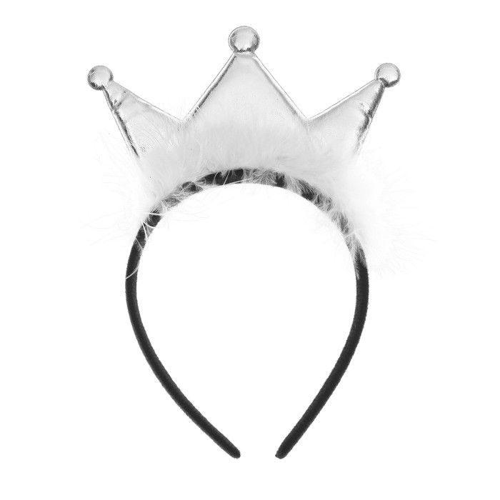 Карнавальный ободок "Принцесса", цвет серебро