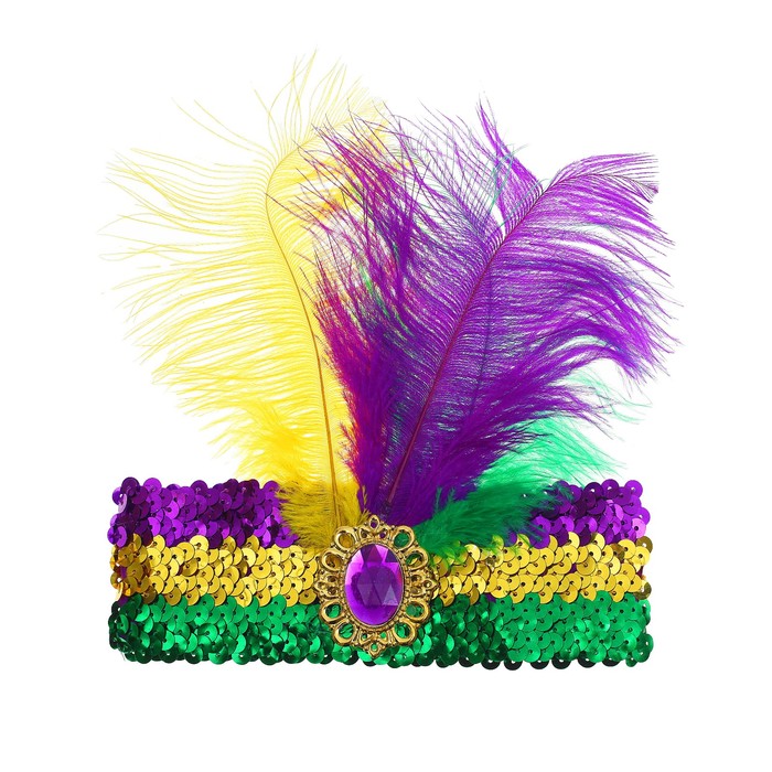 Карнавальная повязка "Танец" с пайетками