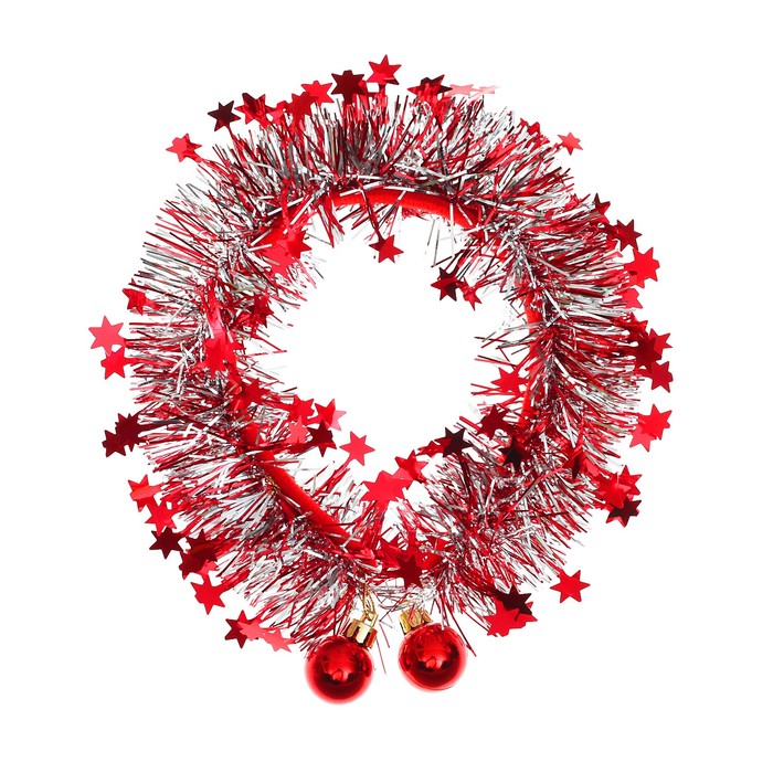 Карнавальный ободок "Звёзды", цвет красный