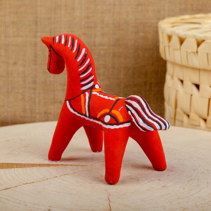 Сувенир «Конь», 5,5×6×8 см, каргопольская игрушка