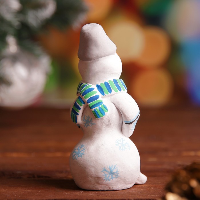 Сувенир «Снеговик», 4,5×4,5×10 см, каргопольская игрушка