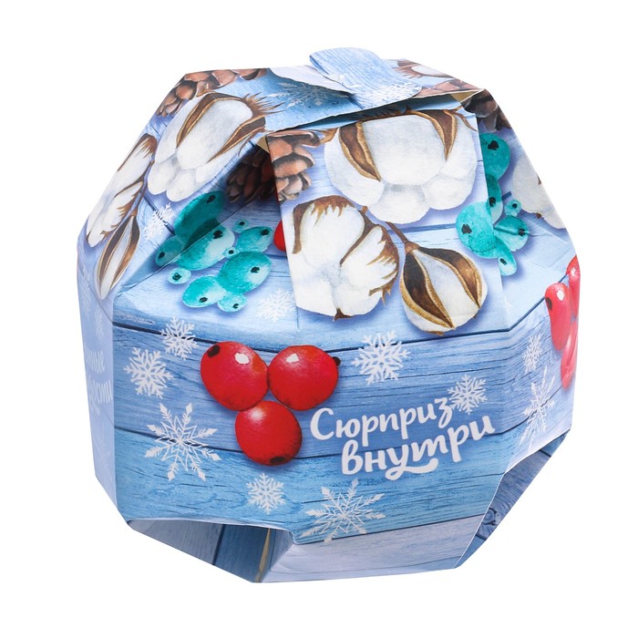 Коробка сборная фигурная «Снежные радости», 10 х 10 х 10 см