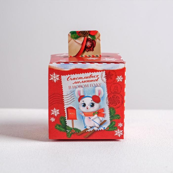 Коробка сборная фигурная «Почта новогодняя», 6 х 6 х 6 см