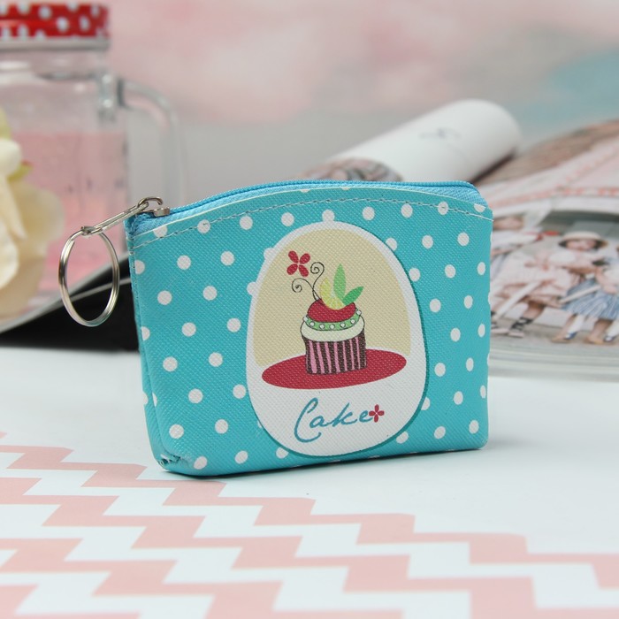 Кошелёк детский, отдел на молнии, кольцо, цвет МИКС