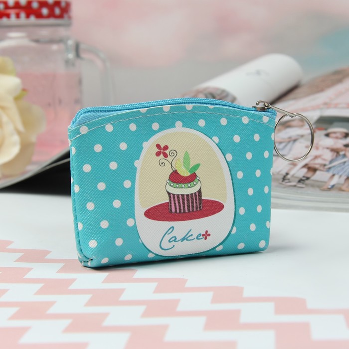 Кошелёк детский, отдел на молнии, кольцо, цвет МИКС