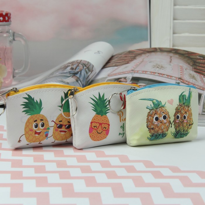 Кошелёк детский, отдел на молнии, кольцо, цвет МИКС