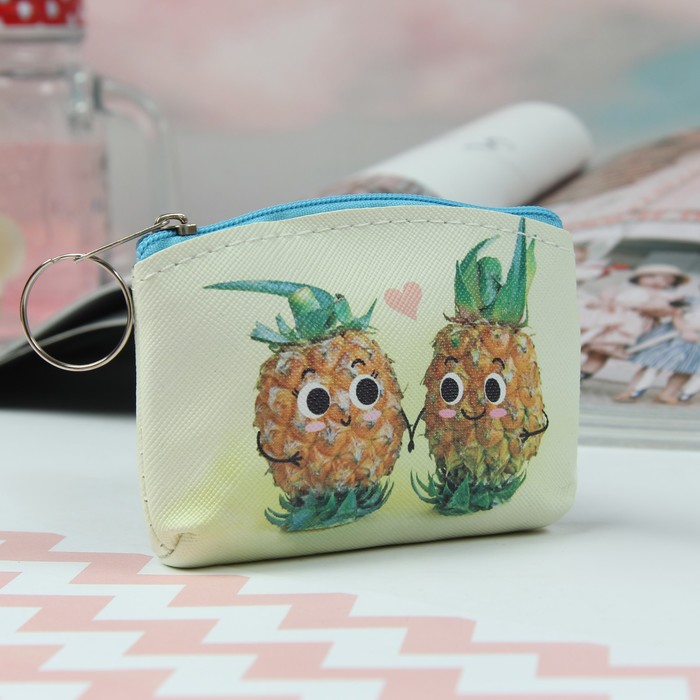 Кошелёк детский, отдел на молнии, кольцо, цвет МИКС