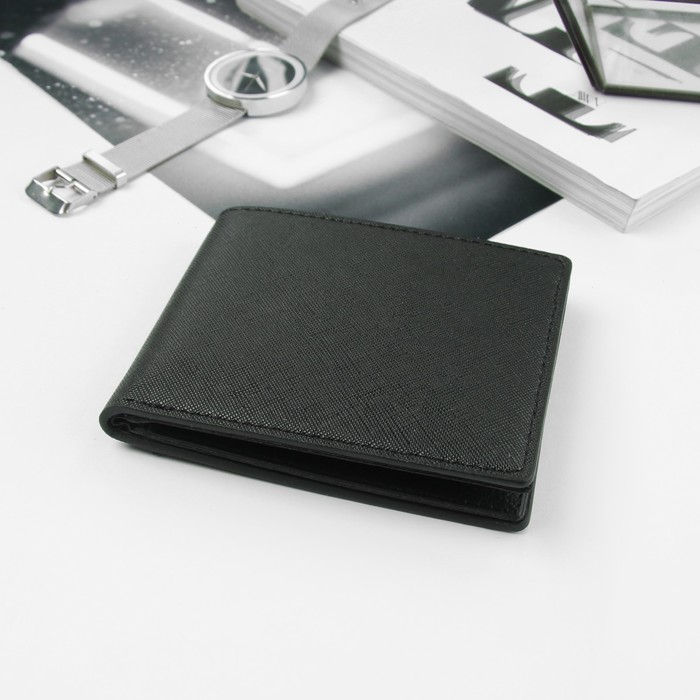 Портмоне мужское, отдел, для карт, цвет чёрный